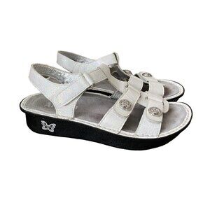 Alegria Kleo Pearl Rose KLE-670 Women’s White Leather Sandals Size 37 US 7